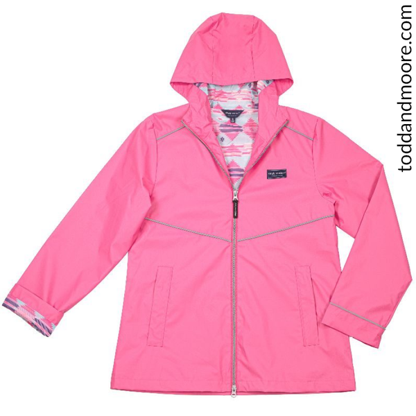 Simply Southern Youth Rain Jacket Berry