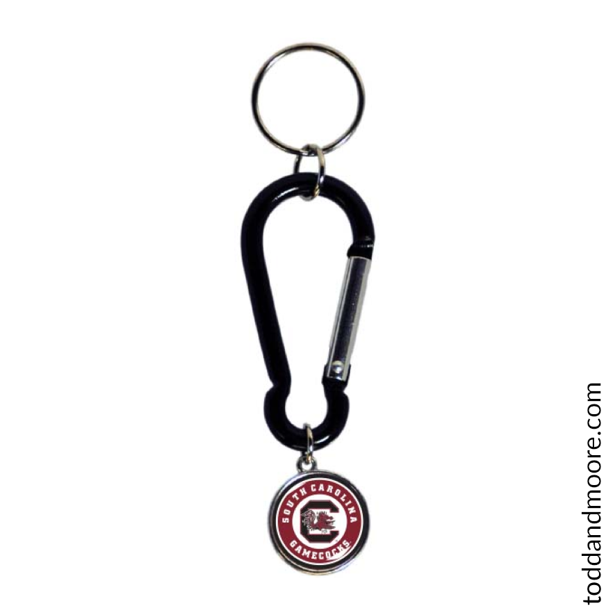 South Carolina Gamecocks Carabiner Charm Keychain ToddandMoore
