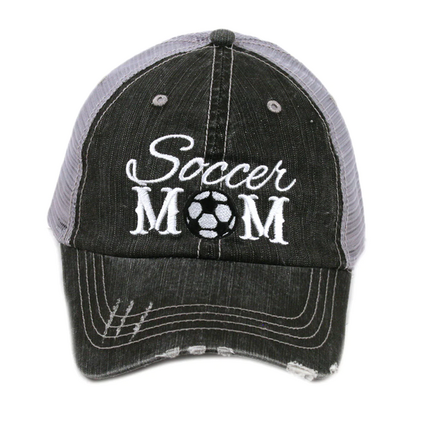 Soccer Mom Distressed Trucker Cap