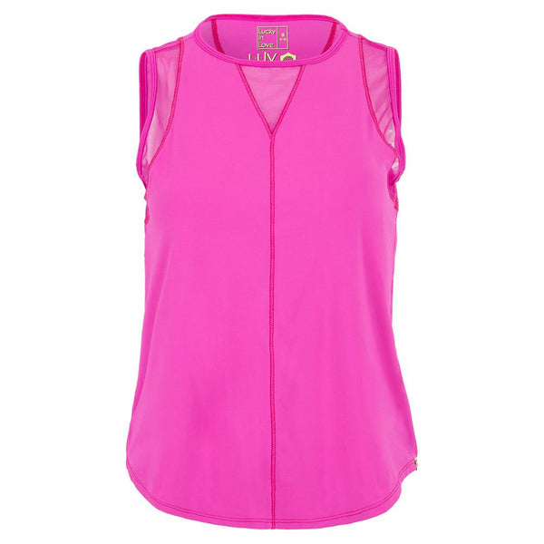 Lucky in Love Chill Out Tank- Shocking Pink