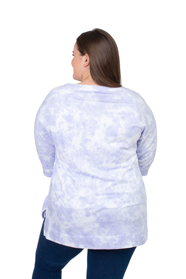 Plus Size CLEMSON TIGERS TIE-DYED TOP