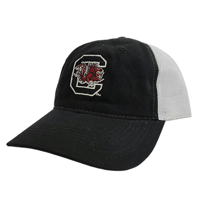 Carolina Gamecocks Block C Logo Outdoor Cap Mesh Hat - Black/White