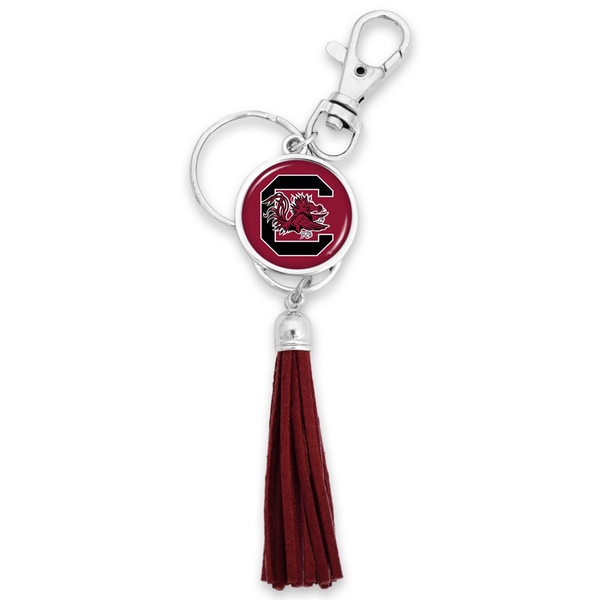 South Carolina Gamecocks NCAA Long Tassel Key Chain