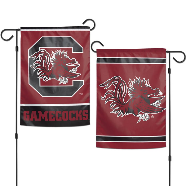 Gamecocks Block C Garden Flag Garnet
