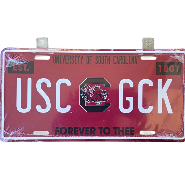South Carolina Gamecocks Metal License Plate