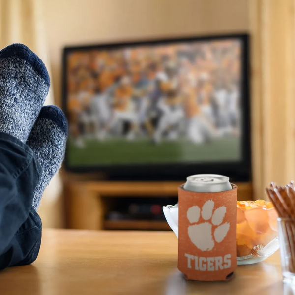 Clemson Tiger Heathered Can Cooler