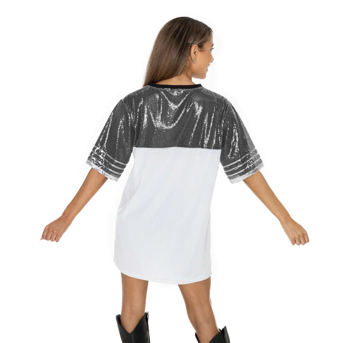 gamecock sequin dress Oakley Champagne Feather Sequin Mini Dress, Champagne / S