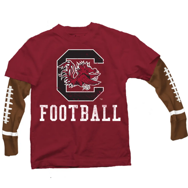 South Carolina Gamecocks Football Sleeve 2-In-1 Tee