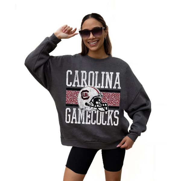 SOUTH CAROLINA GAMECOCKS WILD TAILGATE LONG SLEEVE UNISEX FIT PREMIUM FLEECE CREWNECK