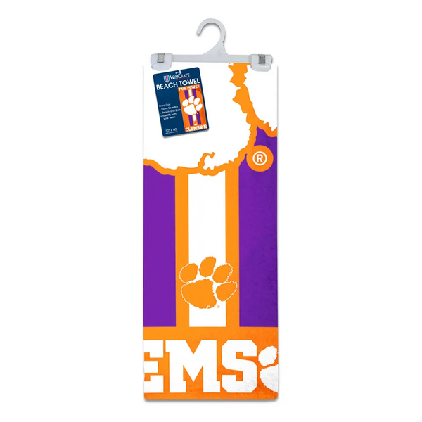 Clemson Tigers Beach Towel 30"x60"