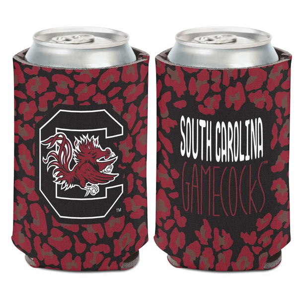 Gamecocks Leopard Print Can Cooler 12oz