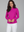 IBKUL Women's Long Sleeve Mock Neck 1/4 Zip Top- Raspberry