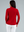 IBKUL Women's Long Sleeve Mock Neck 1/4 Zip Top- Red