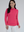 IBKUL Women's Long Sleeve Mock Neck 1/4 Zip Top- Watermelon