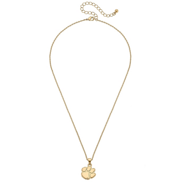 Clemson Tigers 24K Gold Plated Pendant Necklace