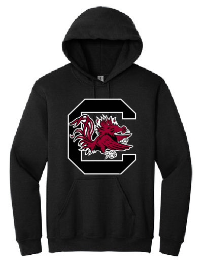 South Carolina Gamecocks Block C Hoodie- Adult/Black