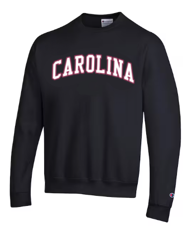 South Carolina Gamecocks Champion Logo Arch Crewneck- Black