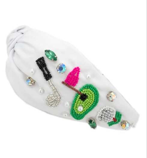 Golf Beaded Knot Headband