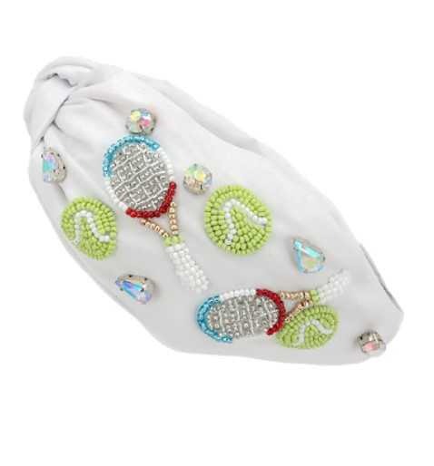 Tennis Beaded Knot Headband