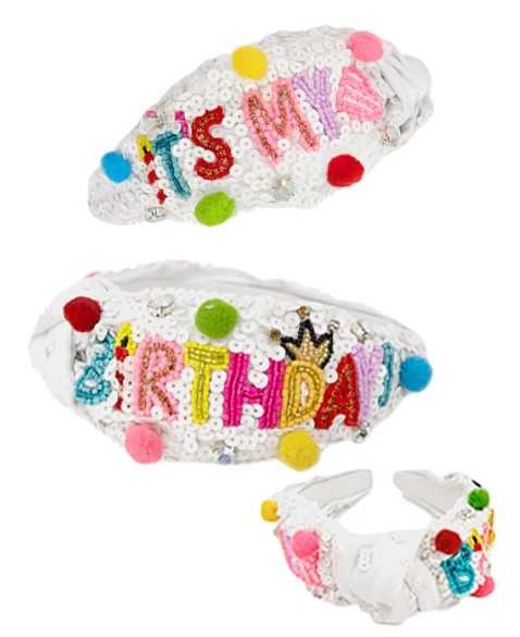 Birthday Beaded Knot Headband