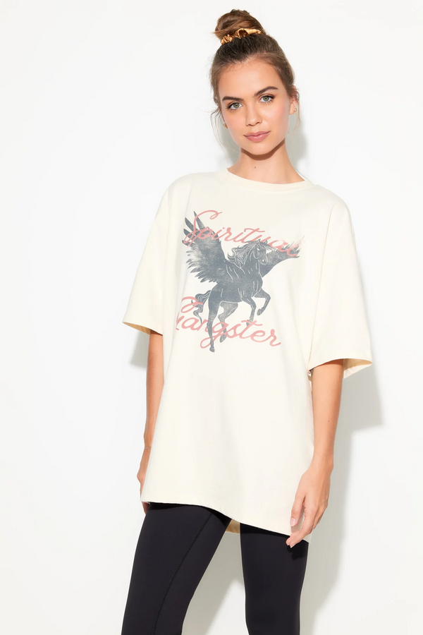 Pegasus Boyfriend Tee- Spiritual Gangster