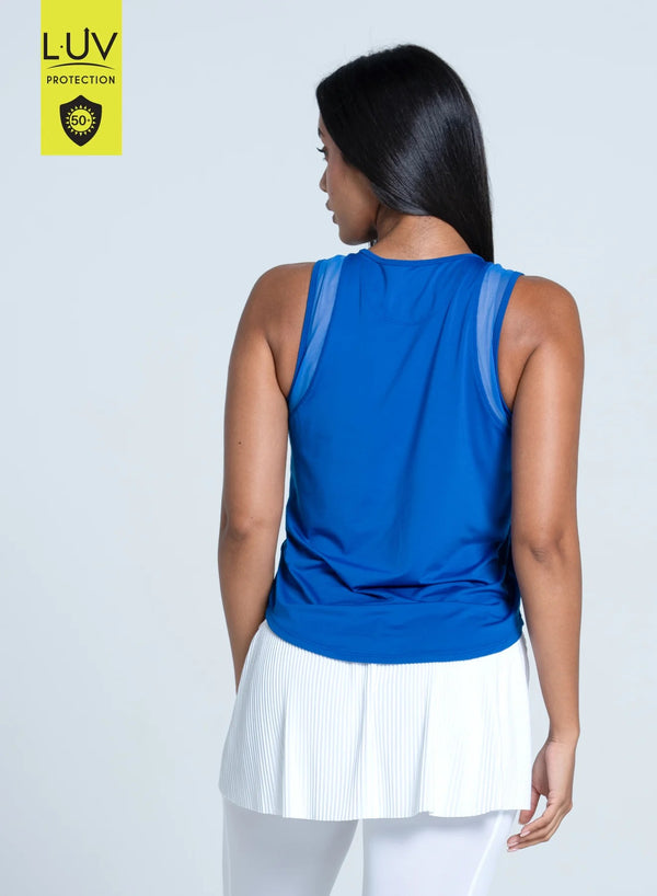 Lucky In Love Chill Out Tank - Electric Blue