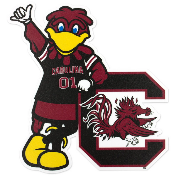 South Carolina Gamecocks Cocky & Block C 6" Decal