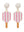 Stripe Pickleball & Ball Drop Earring