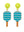 Stripe Pickleball & Ball Drop Earring