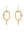 Small Open Pickleball with Crystal Drop Earrings