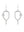 Small Open Pickleball with Crystal Drop Earrings