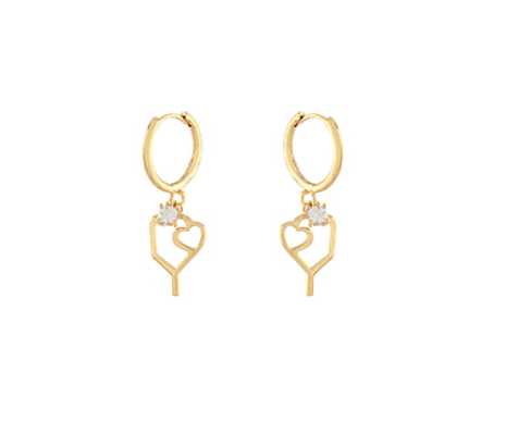 Pickleball CZ Huggie Hoop Earrings