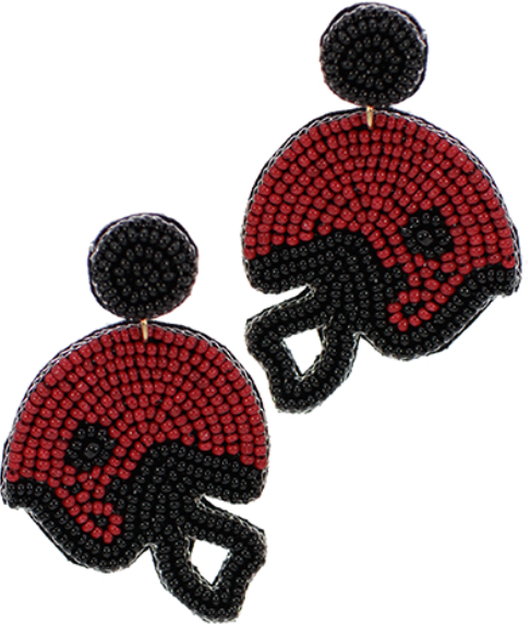 University of South Carolina Bead Football Helmet Earrings