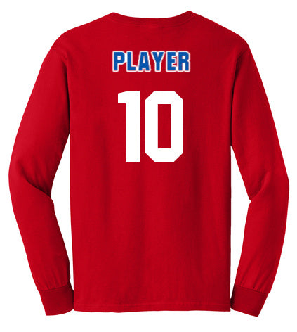 Palmetto Spartans Gildan Ultra Cotton L/S T-Shirt- Adult/Red