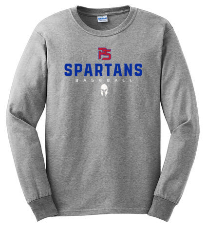 Palmetto Spartans Gildan Ultra Cotton L/S T-Shirt- Adult/Sport Grey