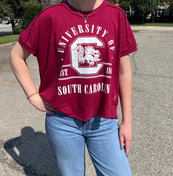 Women's University of South Carolina Garnet Short Sleeve