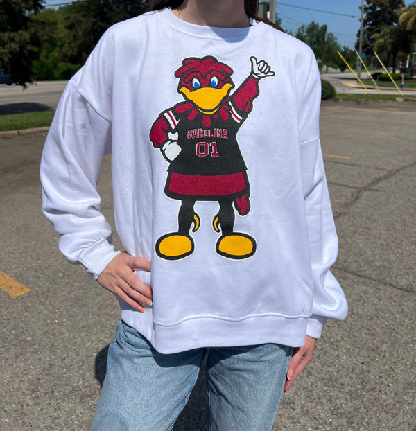 Women's White Cocky Sweatshirt