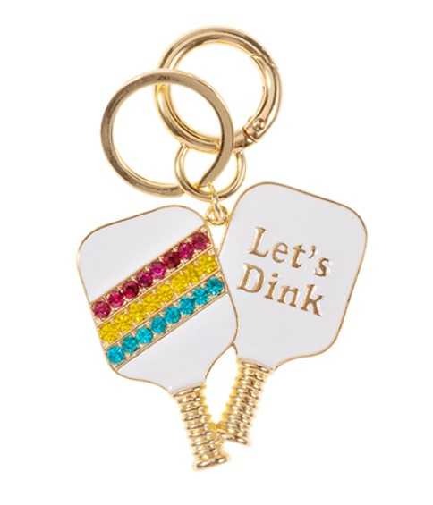 Pickleball Paddle Key Chain - "Let's Dink"