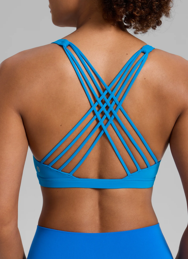 CRZ Yoga Nakedfeel Low-Cut Strappy Bra/8 Straps- Madagascar Blue