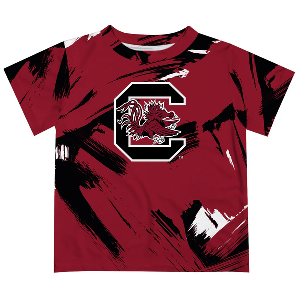 South Carolina Gamecocks Vive La Fete Boys Game Day Garnet Short Sleeve Tee Paint Brush