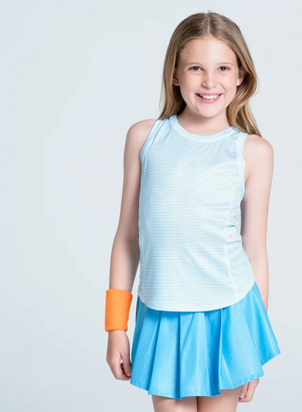 Lucky In Love Girls Victory Streak Tank - Ocean