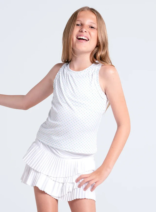 Lucky In Love Poppy Dot Tank - Parrot