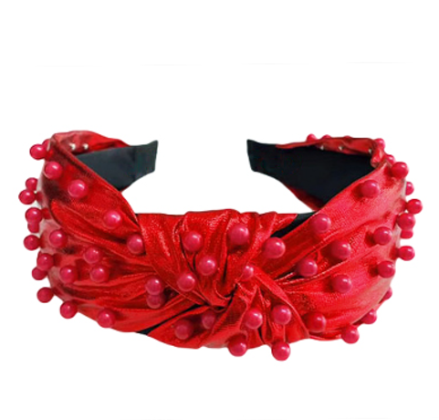 Red Beaded Headband