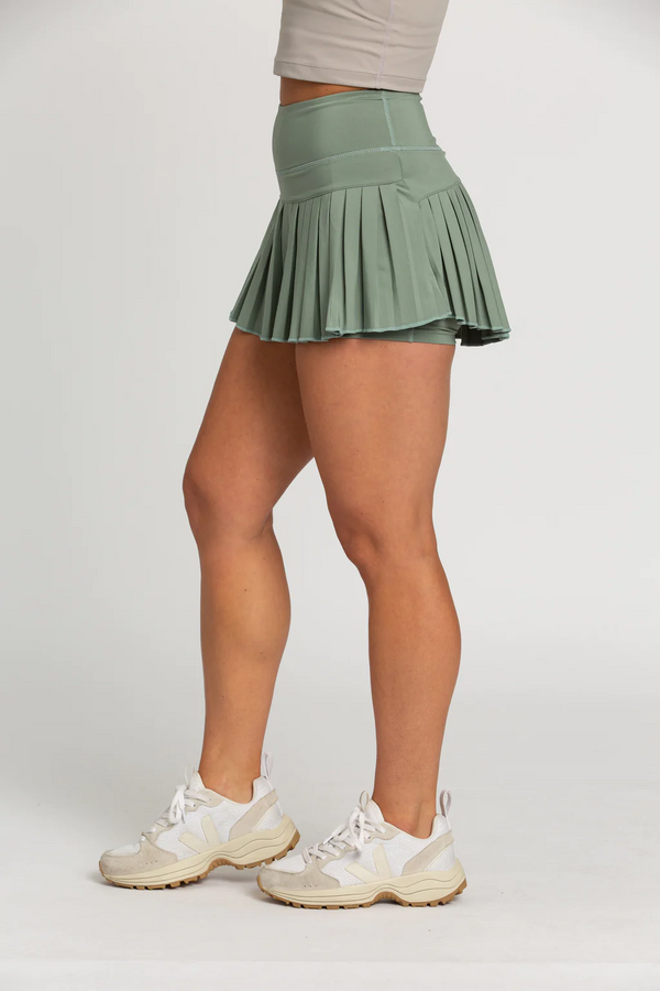 Sea Green Pleated Tennis Skirt