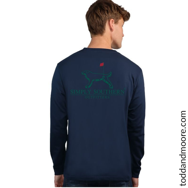 Simply Southern LS Navy Golf Tee