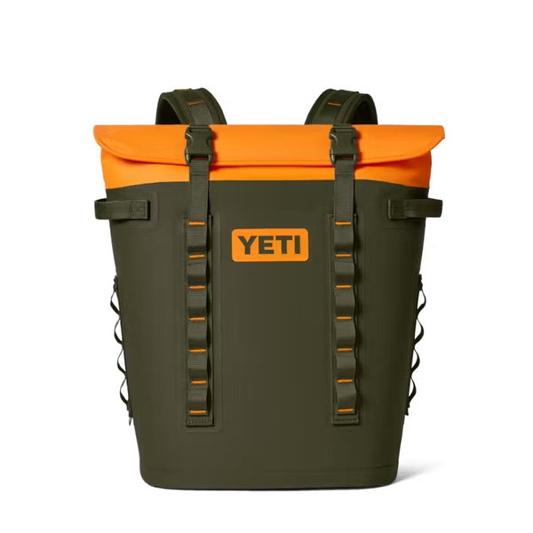 YETI Hopper M20 Backpack Soft Cooler- Olive/ King Crab Orange