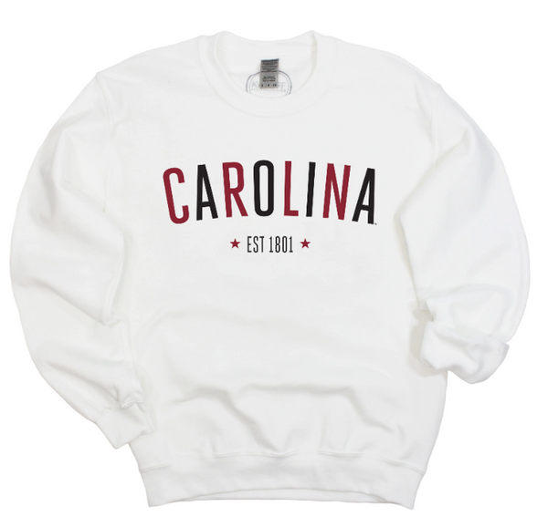 Carolina Star Arch Crewneck Fleece Pullover