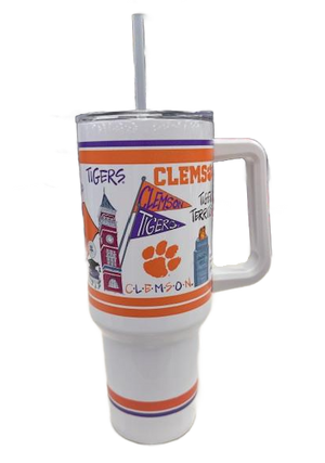 Clemson Tigers 40oz. Travel Tumbler