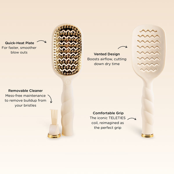 Teleties Vented Brush- Tan