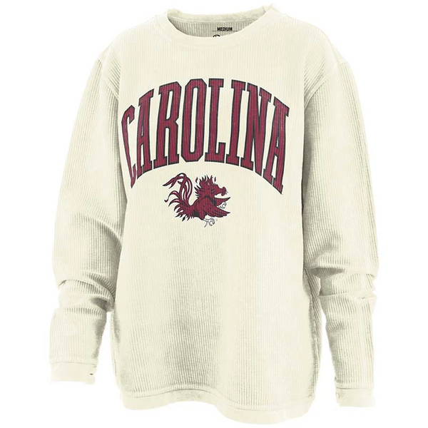 SC Gamecocks Comfy Cord Pullover- Cream